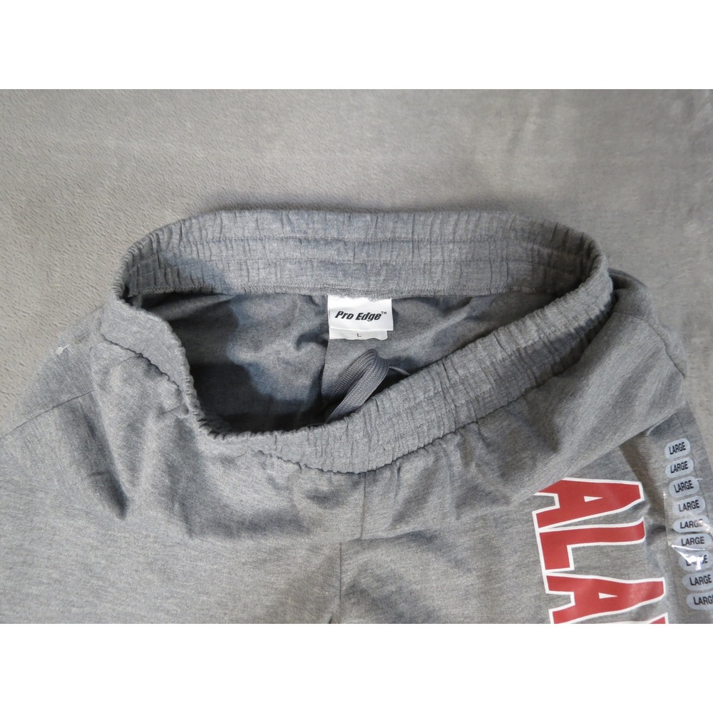 Pro Edge Alabama Sweatpants Mens Large Gray Crimson Tide NCAA Joggers NEW - Picture 3 of 4